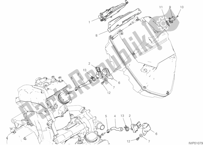 Wszystkie części do Jednostka Steruj? Ca Silnika Ducati Multistrada 1260 Enduro USA 2020